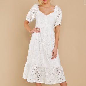 Effortless Elegance White Eyelet Dress
